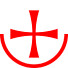 Красный знак с крестом